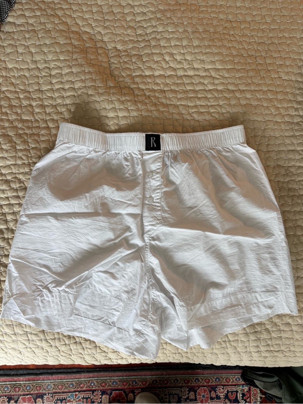 Reformation Par White Cotton Shorts
